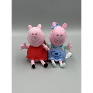 Peppa Pig Small Plush Doll Set Of 2 Stuffed Animals 6”